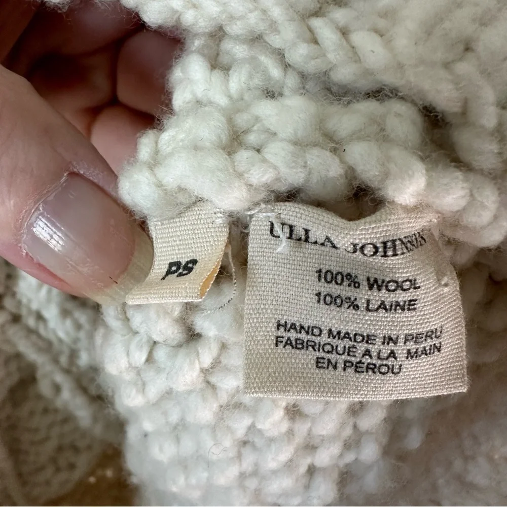 ULLA JOHNSON Verena Wool Cream Jumper Sweater Pullover SZ PS XS/S - Picture 8 of 9